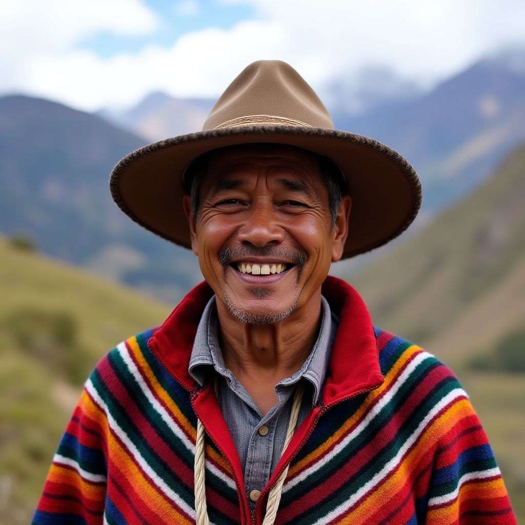 Líder comunitario de Saraguro